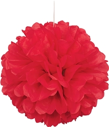 Ruby Red 16" Tissue Pom Pom Decoration